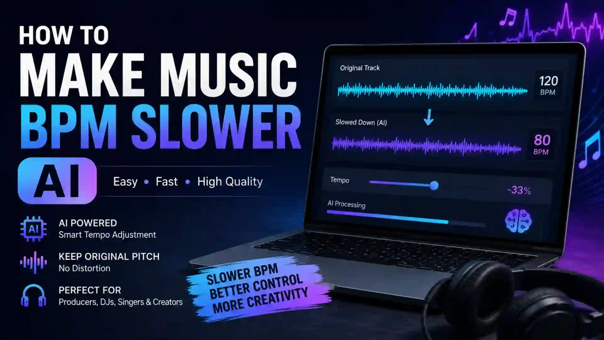How to Make Music BPM Slower AI Complete Guide for Beginners and Professionals